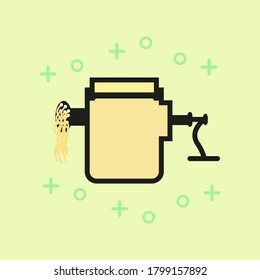 noodle mill icon vector illustration
