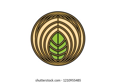 noodle on bowl, and leaf. healthy logo Designs Inspiration Isolated on White Background