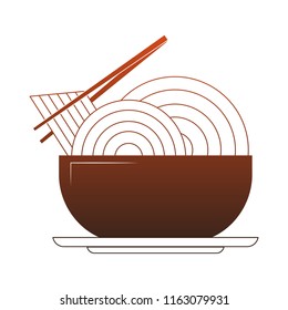 Noodle on dish red lines