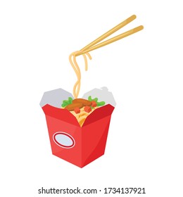Noodle pack vector icon.Cartoon vector icon isolated on white background noodle pack.
