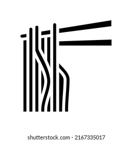 noodle pasta glyph icon vector. noodle pasta sign. isolated contour symbol black illustration