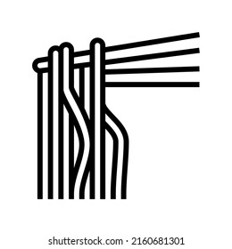 vector de icono de línea de pasta de fideos. cartel de pasta de fideos. símbolo de contorno aislado ilustración negra