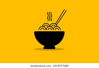 noodle, pasta, spaghetti icon illustration