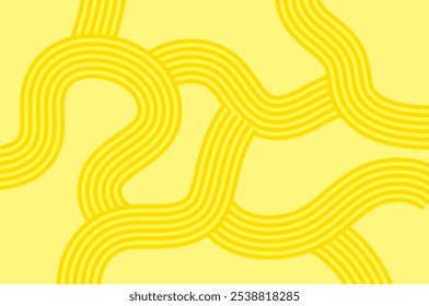 Noodle pattern background. Italian pasta, asian, japan or chinese food. Intricate swirls of noodles, textiles or packaging. Culinary creativity, food art, kitchen decor inspiration vector illustration