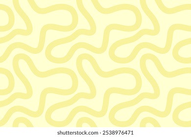 Noodle pattern background. Italian pasta, asian, japan or chinese food. Intricate swirls of noodles, textiles or packaging. Culinary creativity, food art, kitchen decor inspiration vector illustration