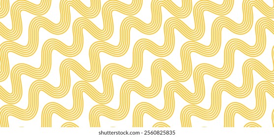 Noodle pattern background. Italian pasta, asian, japan or chinese food. Intricate swirls of noodles, textiles or packaging. Culinary creativity, food art, kitchen decor inspiration vector illustration