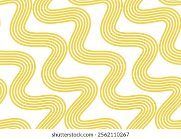 Noodle pattern background. Italian pasta, asian, japan or chinese food. Intricate swirls of noodles, textiles or packaging. Culinary creativity, food art, kitchen decor inspiration vector illustration