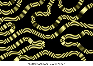 Noodle pattern background. Italian pasta, asian, japan or chinese food. Intricate swirls of noodles, textiles or packaging. Culinary creativity, food art, kitchen decor inspiration vector illustration