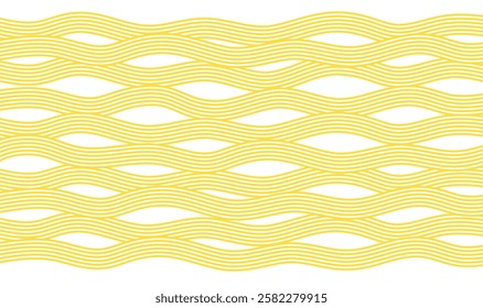 Noodle pattern background. Italian pasta, asian, japan or chinese food. Intricate swirls of noodles, textiles or packaging. Culinary creativity, food art, kitchen decor inspiration vector illustration