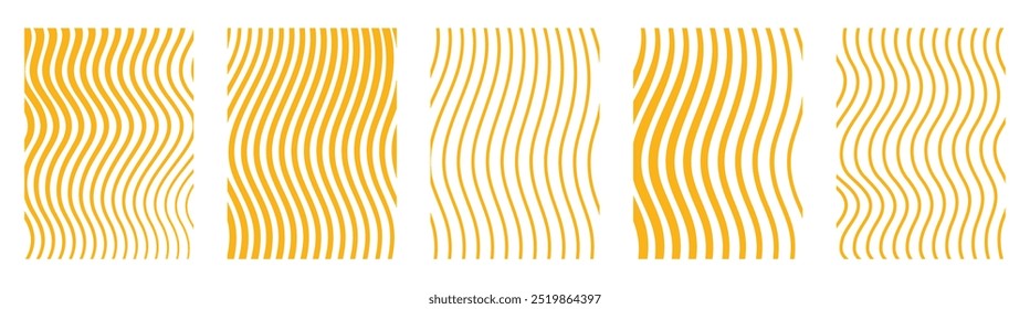 Noodle pattern collection. Italian pasta, asian, japan or chinese food. Intricate swirls of noodles, textiles or packaging. Culinary creativity, food art, kitchen decor inspiration vector illustration