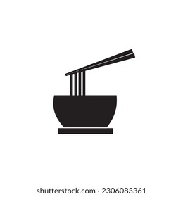noodle or ramen bowl vector icon