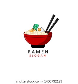 Noodle Ramen design vector suitable for icon, logo, or brand. Ramen noodles illustration design. EPS10