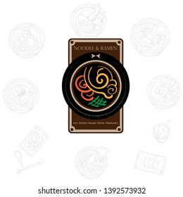 noodle ramen icon logo graphic restaurant