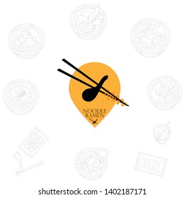 noodle ramen icon logo graphic restaurant