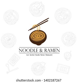 noodle ramen icon logo graphic restaurant