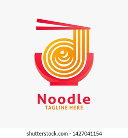 Noodle and ramen logo design in modern style
