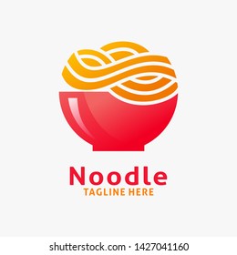 Noodle and ramen logo design in modern style