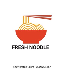 Noodle and ramen logo design vector template. Vector illustration.