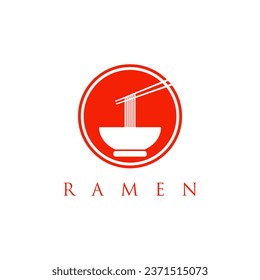 noodle or ramen logo vector illustration. asian noodles concept logos.