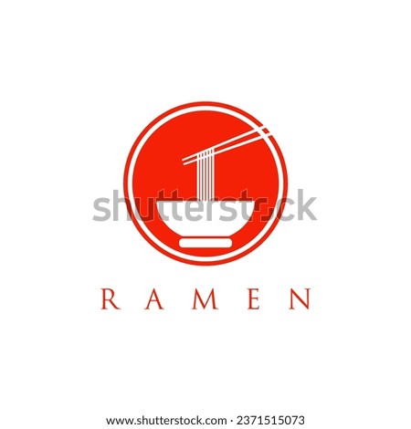 noodle or ramen logo vector illustration. asian noodles concept logos.