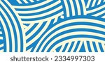 Noodle Ramen Pattern background. Pasta food texture spaghetti geometric. Abstarct ramen ornament. Flat vector illustartion. Wave texture background
