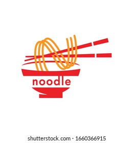 Noodle Ramen Restaurant Logo Design Vector. 