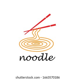 Noodle Ramen Restaurant Logo Design Vector. 