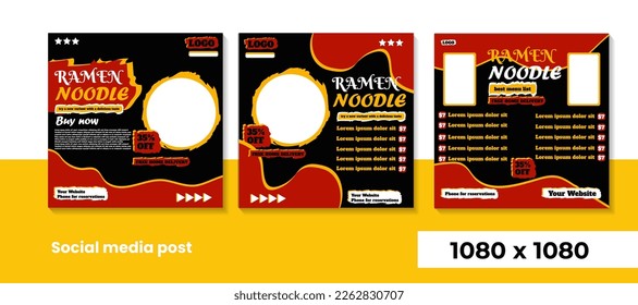 noodle ramen social media post