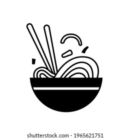 Noodle Ramen Vector Illustration Black White Stock Vector (Royalty Free ...