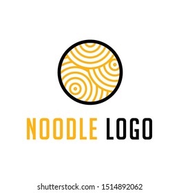Noodle Restaurant, Asian Food with Chopstick Logo Vector Concept Isolated Vector.