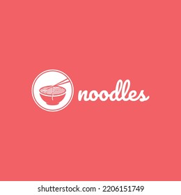 Noodle restaurant and food logo. Chinese noodle logos