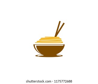noodle restaurant and food logo vector design
