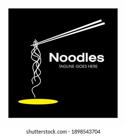Noodle restaurant and food logo vector design