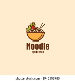Noodle restaurant and food logo vector design