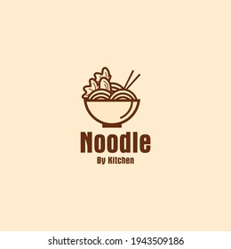 Noodle restaurant and food logo vector design