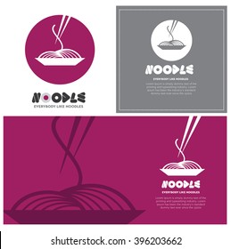 noodle restaurant logo template