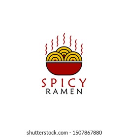 noodle restaurant logo in vector illustration