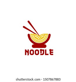 noodle restaurant logo in vector illustration