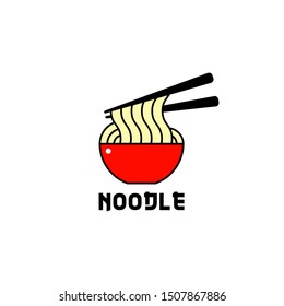 noodle restaurant logo in vector illustration