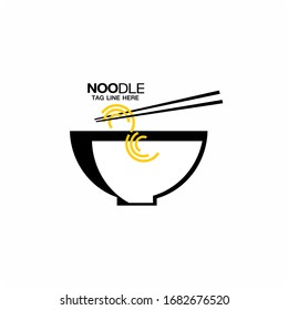 Noodle restaurants , noodle logo design vector.