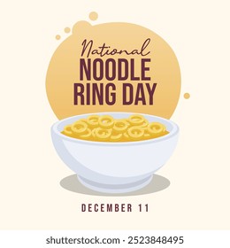 Noodle ring day vector design template good for celebration usage. Noodle ring day design. flat design. eps 10.