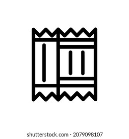 noodle seasoning icon with black outline style