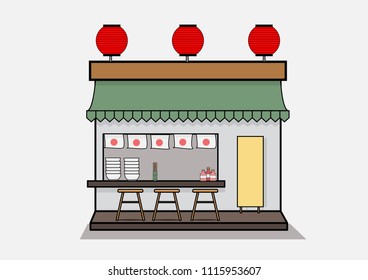 noodle shop vector
