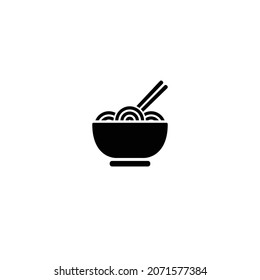 Noodle simple flat icon vector illustration