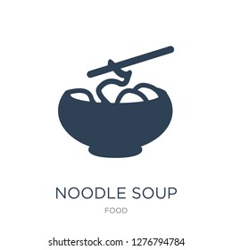 noodle soup icon vector on white background, noodle soup trendy filled icons from Food collection, noodle soup vector illustration