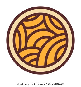 noodle soup tasty single isolated icon with filled line style