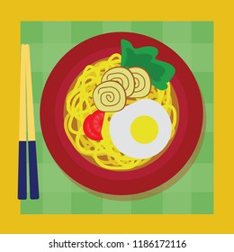 Noodle vector, noodle cartoon, noodle illustration