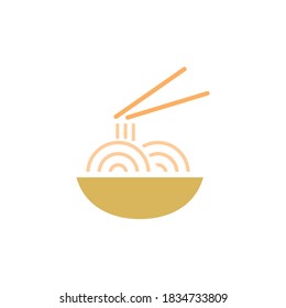 noodle vector icon design template