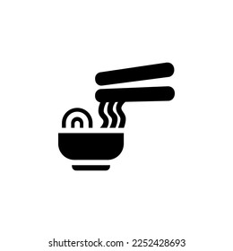 noodle vector icon. food and beverage solid style. perfect use for logo, presentation, application, website, and more. icon design glyph style