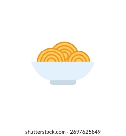 Nudelvektorsymbol. Essen und Getränke Ikone flachen Stil. perfekte Verwendung für Logo, Präsentation, Website und mehr. moderne Icon Design Farbstil